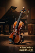 Artisan Series – Stradivari Model (Classic Brown) – Full Size Beginner Violin Outfit - Electric/Acoustic