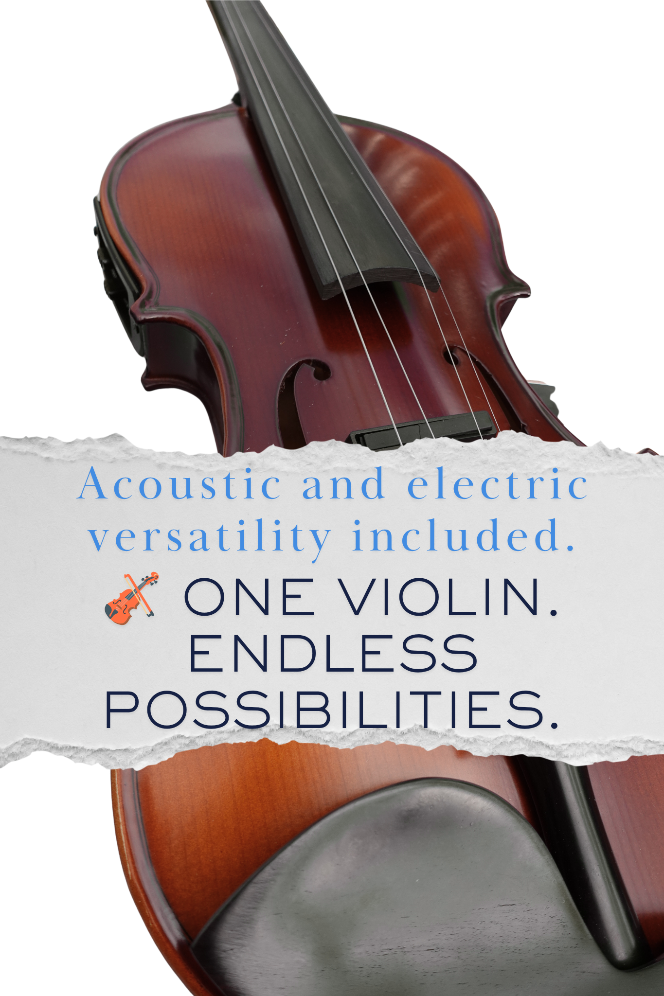 Artisan Series – Stradivari Model (Classic Brown) – Full Size Beginner Violin Outfit - Electric/Acoustic