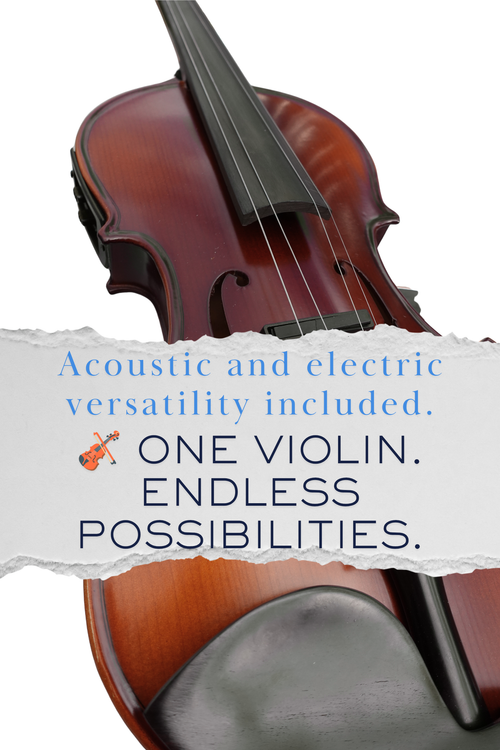 Artisan Series – Stradivari Model (Classic Brown) – Full Size Beginner Violin Outfit - Electric/Acoustic
