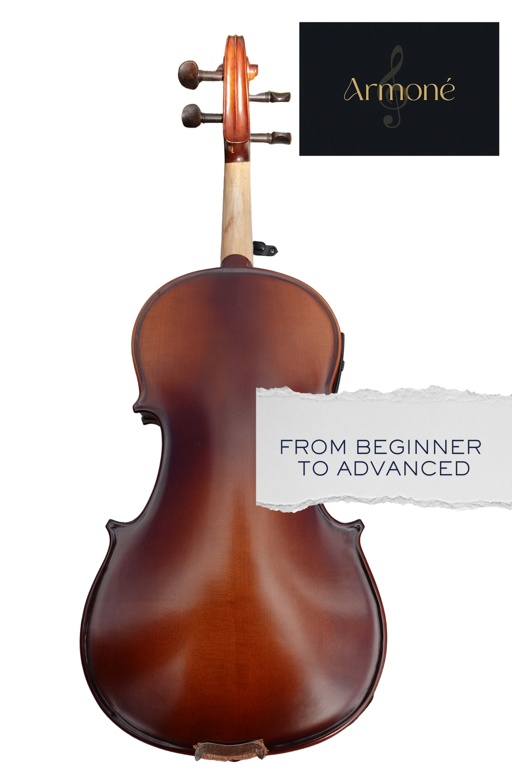 Artisan Series – Stradivari Model (Classic Brown) – Full Size Beginner Violin Outfit - Electric/Acoustic