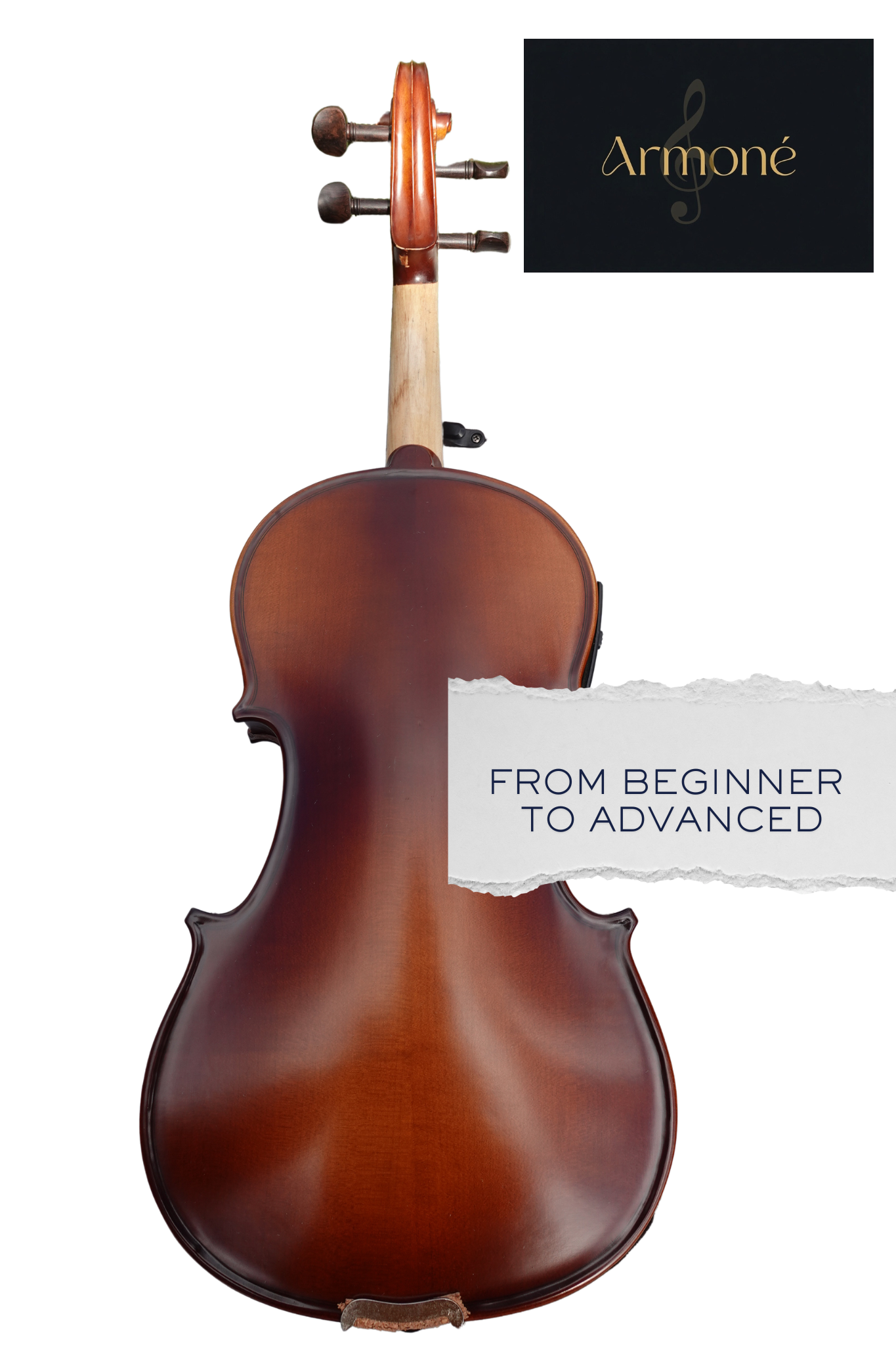 Artisan Series – Stradivari Model (Classic Brown) – Full Size Beginner Violin Outfit - Electric/Acoustic