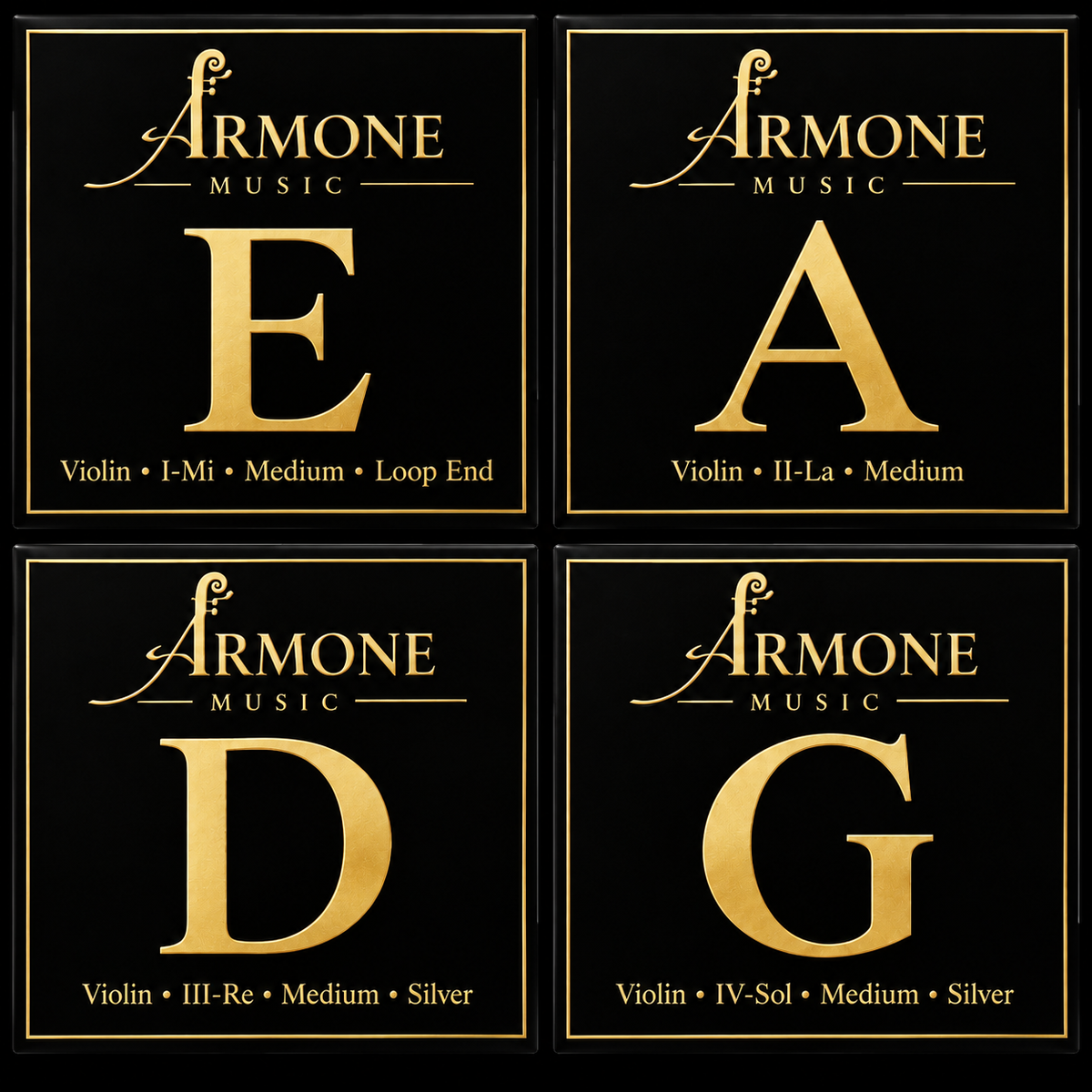 Armone Music Violin String Set – 4/4 Full Size