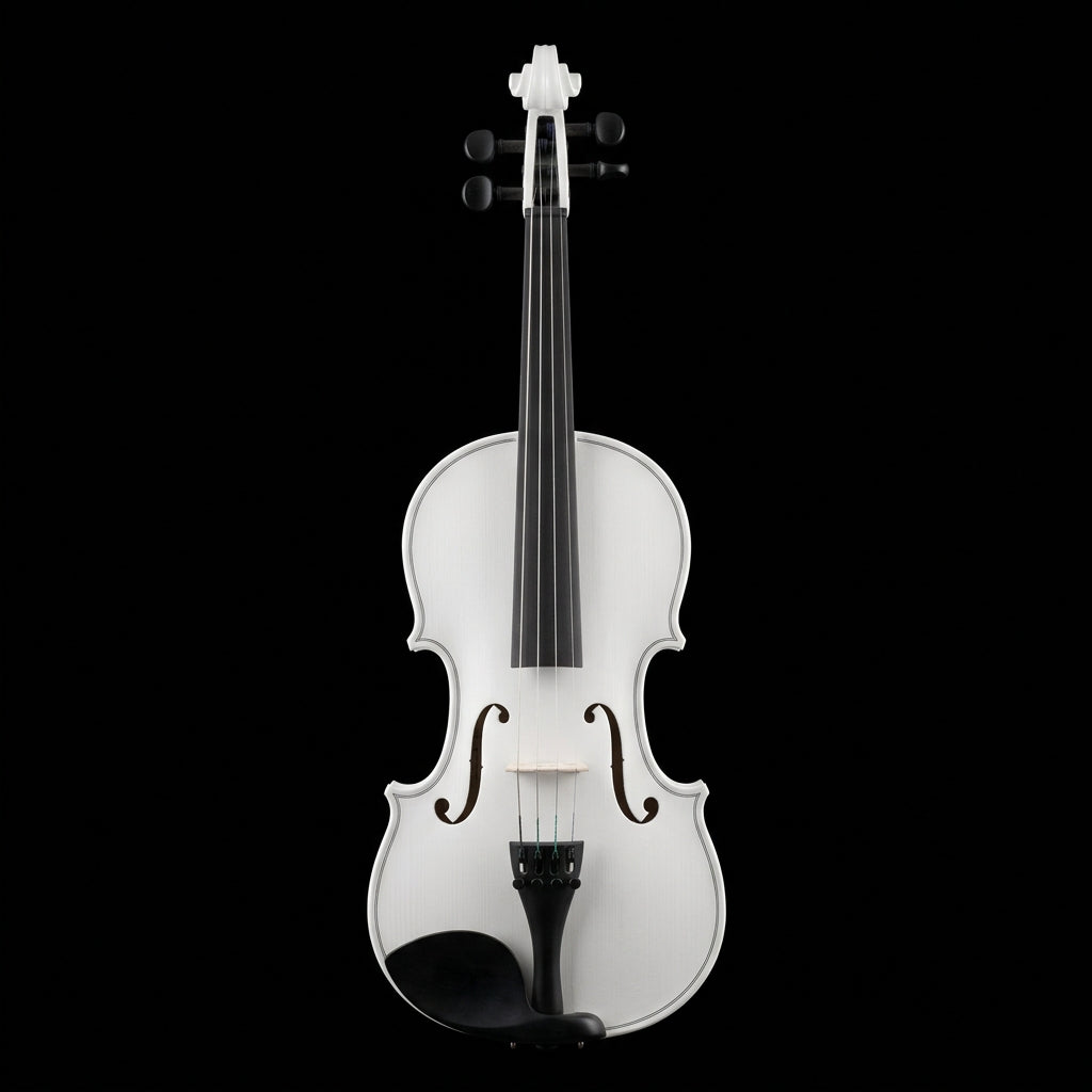 Armone Artisan Acoustic & Electric Violin & Accessories Set (Elegant White) –  Adult Full Size (4/4) - Advanced