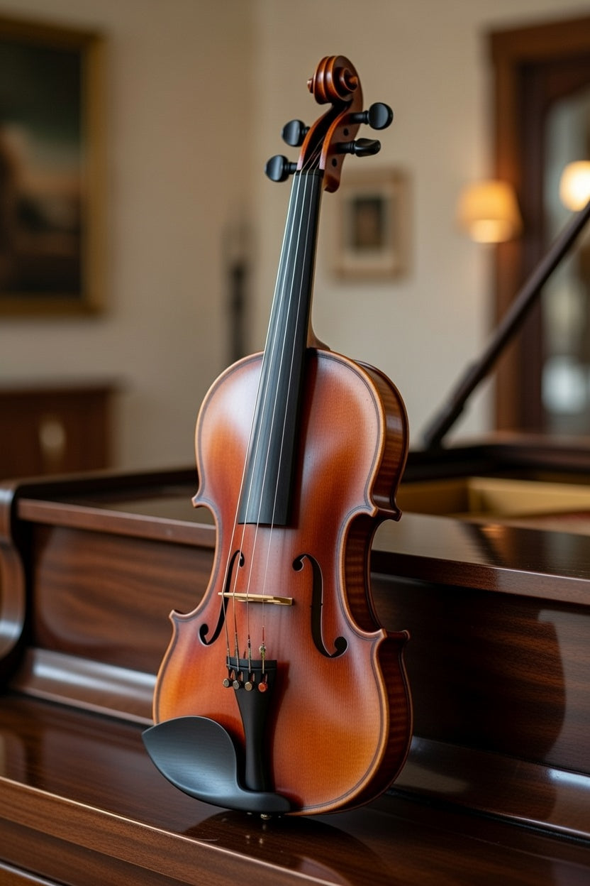 Artisan Series – Stradivari Model (Classic Brown) – Full Size Beginner Violin Outfit - Electric/Acoustic