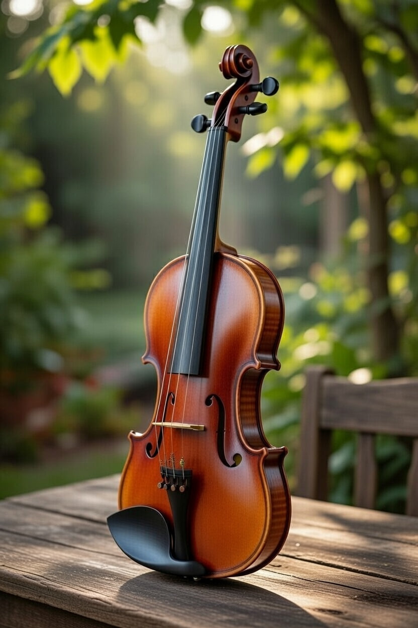 Artisan Series – Stradivari Model (Classic Brown) – Full Size Beginner Violin Outfit - Electric/Acoustic