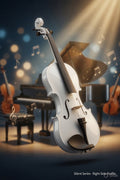 Artisan Series – Stradivari Model (Elegant White) – Full Size Beginner Violin Outfit - Electric/Acoustic