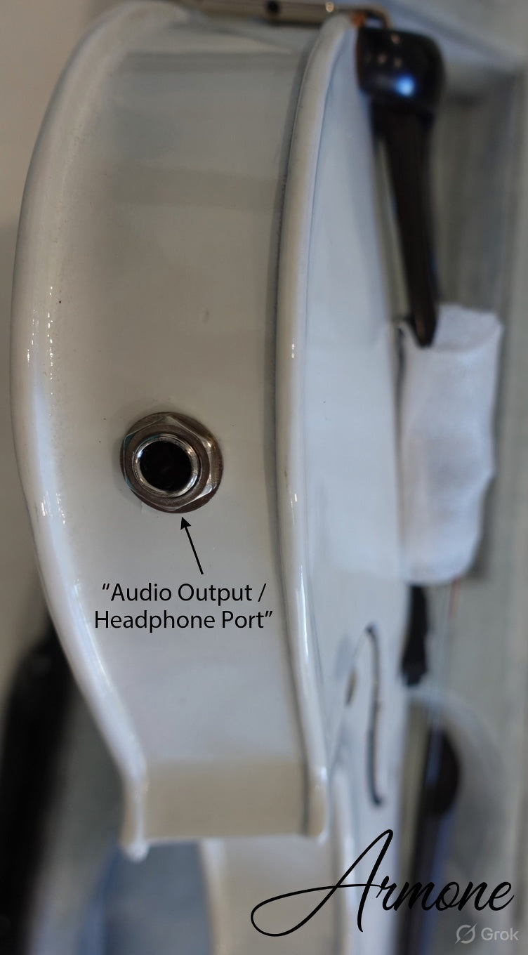 Artisan Series – Stradivari Model (Elegant White) – Full Size Beginner Violin Outfit - Electric/Acoustic